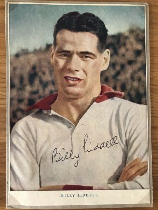 Billy Liddell (ex Liverpool & Scotland) Footballer Signed 8 X 6 Signed Picture.