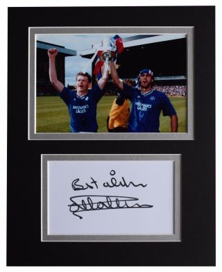 Mark Hateley Signed Autograph 10x8 Photo Display Rangers Football Aftal &