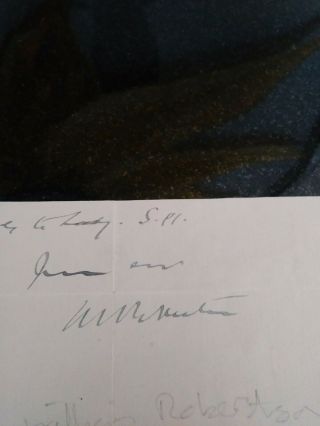 Sir William Robertson Autograph Chief General World War 1