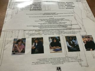 The Breakfast Club - Motion Picture Soundtrack A&M Records 1985 Simple Minds EX 2