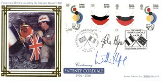 2004 Entente Cordiale First Day Cover Blcs277 Signed John Major,  William Hague
