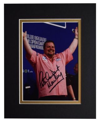 Peter Manley Signed Autograph 10x8 Photo Display Darts Sport Aftal