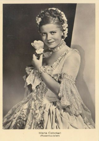 Opera Singer Postcard Maria Cebotari Soprano As Sophie In Der Rosenkavalier