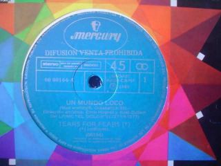 Tears For Fears 7 " Un Mundo Loco - Prisionero Argentina Id 36454 Promo 1984 Mercu