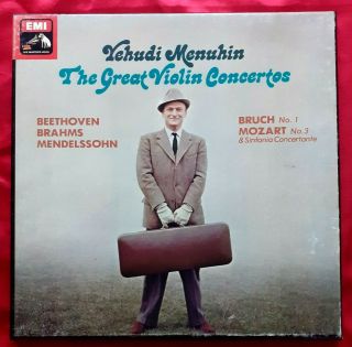 Menuhin The Great Violin Concertos Brahms Beethoven Mendelssohn Mozart Emi Nm/m