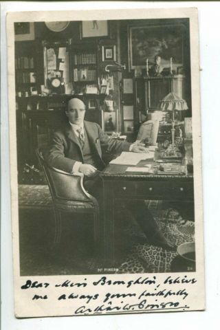Arthur Pinero Playwright Rare Autograph Signed Rp 1900s Postcard