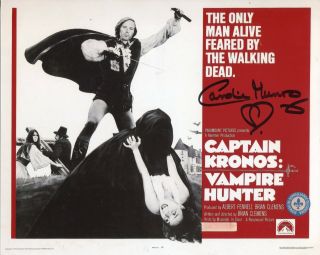 007 Bond Girl Caroline Munro Signed 8x10 Captain Kronos Poster Photo Uacc Dealer