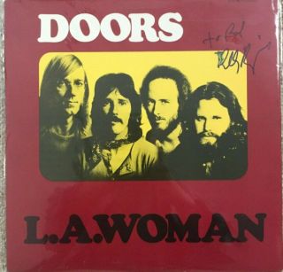 The Doors - " L.  A.  Woman " Lp Signed By Doors Guitarist Robby Krieger