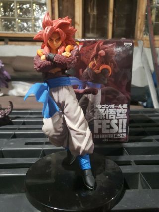 Saiyan 4 Gogeta Dragon Ball Son Goku Fes Vol.  7 Statue By Banpresto