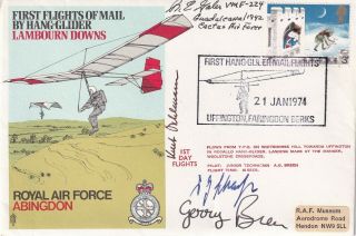 C27 Raf Abingdon Signed By Pilot,  2 Luftwaffe & 1 Usa Ww11 Ace 