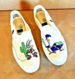 Vintage 1994 Looney Tunes Road Runner & Wile Coyote Keds Shoes Wb 94 Beep Beep