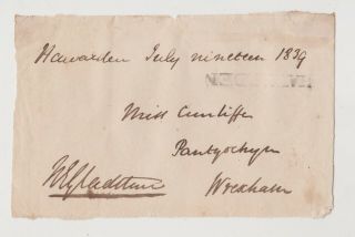 Prime Minister William Gladstone Autograph