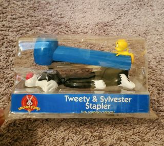 Looney Tunes Tweety Bird And Sylvester Stapler 1999 Nib