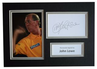 John Lowe Signed Autograph A4 Photo Display Darts Sport Aftal