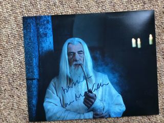 Signed Photo Of Ian Mckellen 10 " X8 " Lord Of The Rings Gandalf