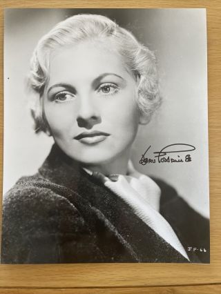 Joan Fontaine Hand Signed 10x8 Sized Photograph Autograph