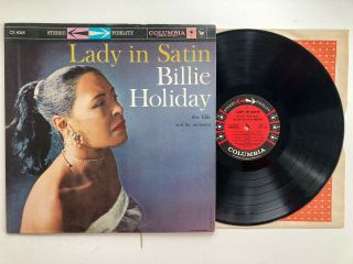 Billie Holiday Lady In Satin Og Lp Columbia 6 Eye Stereo Cs 8048 Vocal Jazz Vg,