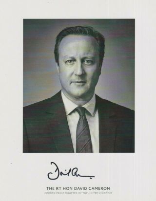 David Cameron Hand Signed 10x8 Photo Autographed Prime Minister
