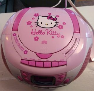 Hello Kitty Am/fm Radio Cd And Tape Player Euc And