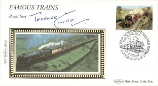 1985 Famous Trains - Royal Scot First Day Cover Signed Terence Cuneo