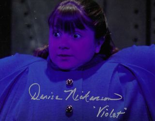 Denise Nickerson - Willy Wonka & The Chocolate Factory Signed 10x8 Photo - Violet