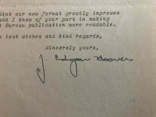 1943 Dated J.  Edgar Hoover Signed Letter On Fbi Director Letterhead