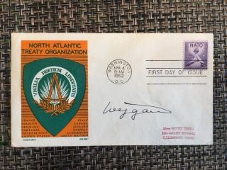 Ww I & Ii French General Maxime Weygard Signature On N.  A.  T.  O.  First Day Cover