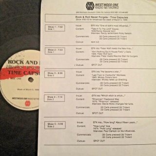 Radio Show: R & R Time Capsules 3/5/90 Ace,  Stevie Nicks,  Mickey Dolenz,  Peter Wolf