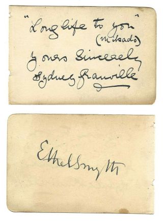 Two Autographs Suffragette Composer Ethel Smyth D 