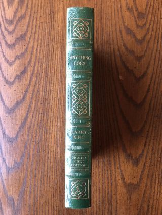 Signed Larry King Easton Press Autographed Book Anything Goes