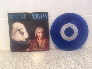 Nirvana Jesus Lizard Split 7 " Blue Vinyl Puss Oh The Guilt Kurt Cobain Shellac