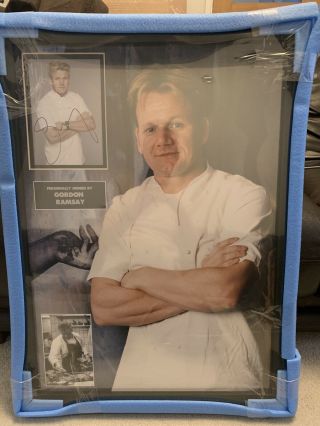 Gordon Ramsay Signed Framed Picture With Certificate Of Authenticity.