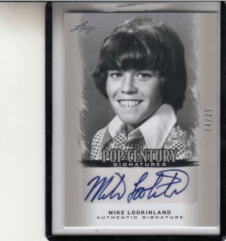 2012 Leaf Pop Century Mike Lookinland " Brady Bunch/bobby " /25 Autograph Auto