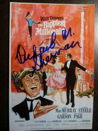 Richard M Sherman Hand Signed 4x6 Photo - Happiest Millionaire Disney Songwriter