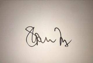 Stephen Fry Signed 6x4 White Card Tv Film Autograph Actor Comedy Presenter