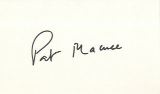 Patrick Macnee - British Actor - John Steed In The Avengers - Hand Signed Card.