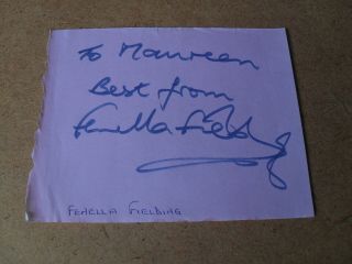 Fenella Fielding Autograph - Signed Autograph Book Page Carry On Screaming