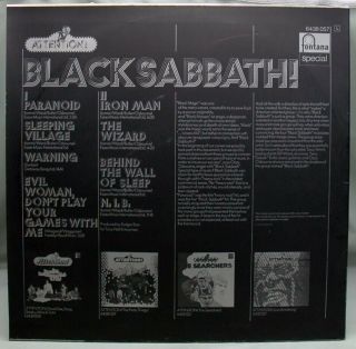 LP Black Sabbath ‎– Attention 1972 German press 2