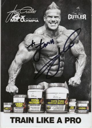 Cutler Nutrition Card Signed By 4 X Mr Olympia - Jay Cutler