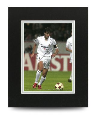 Raul Signed 10x8 Photo Display Real Madrid Autograph Memorabilia,