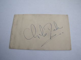Charlie Drake Autograph
