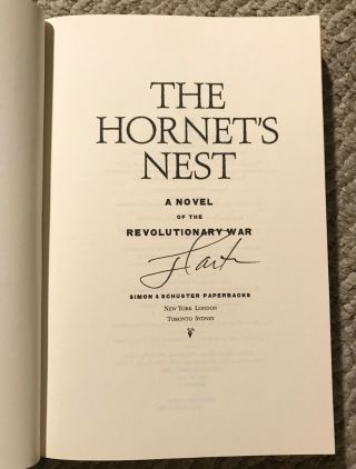 President Jimmy Carter Signed The Hornet’s Nest Book Softcover Revolutionary