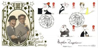 1988 Great British Comedy Gold First Day Cover Certified Signed Angela Rippon