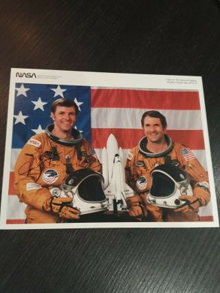 Second Shuttle Crew Signed Photo Astronauts Sts - 2