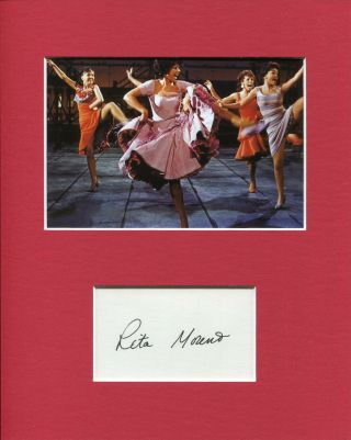 Rita Moreno West Side Story Oscar Winner Signed Autograph Photo Display