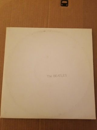 The Beatles White Album 2 Record Set With Pics & Poster 1976 Ex,  /mint