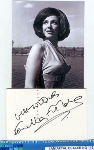 Fenella Fielding Signed Card Carry On Screaming Aftal 145