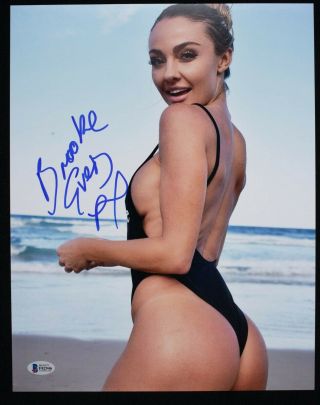 Brook Evers Actress Model Autographed Photo Signed 11x14 Photo Bas Beckett