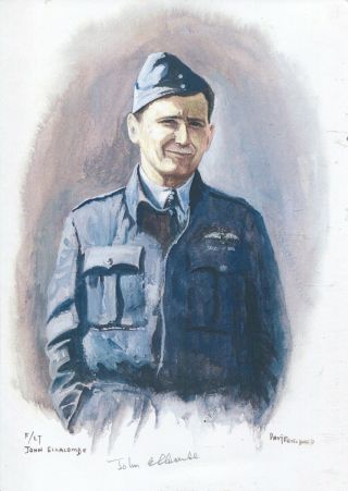 Ww2 Raf Battle Of Britain Pilot John Ellacombe Signed Print - Uacc Dealer