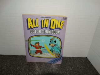 Vintage Hanna - Barbera Yogi Bear/huckleberry Hound All In One Color/fun Book
